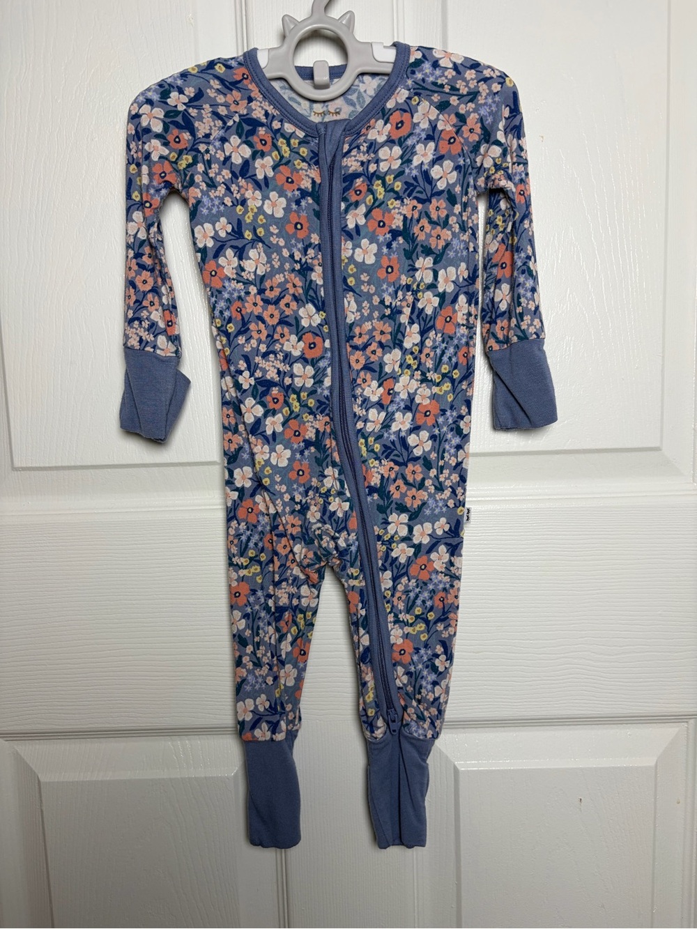 Little Sleepies Petite Petals Convertible Zippy 3-6M Floral Bamboo Pajamas